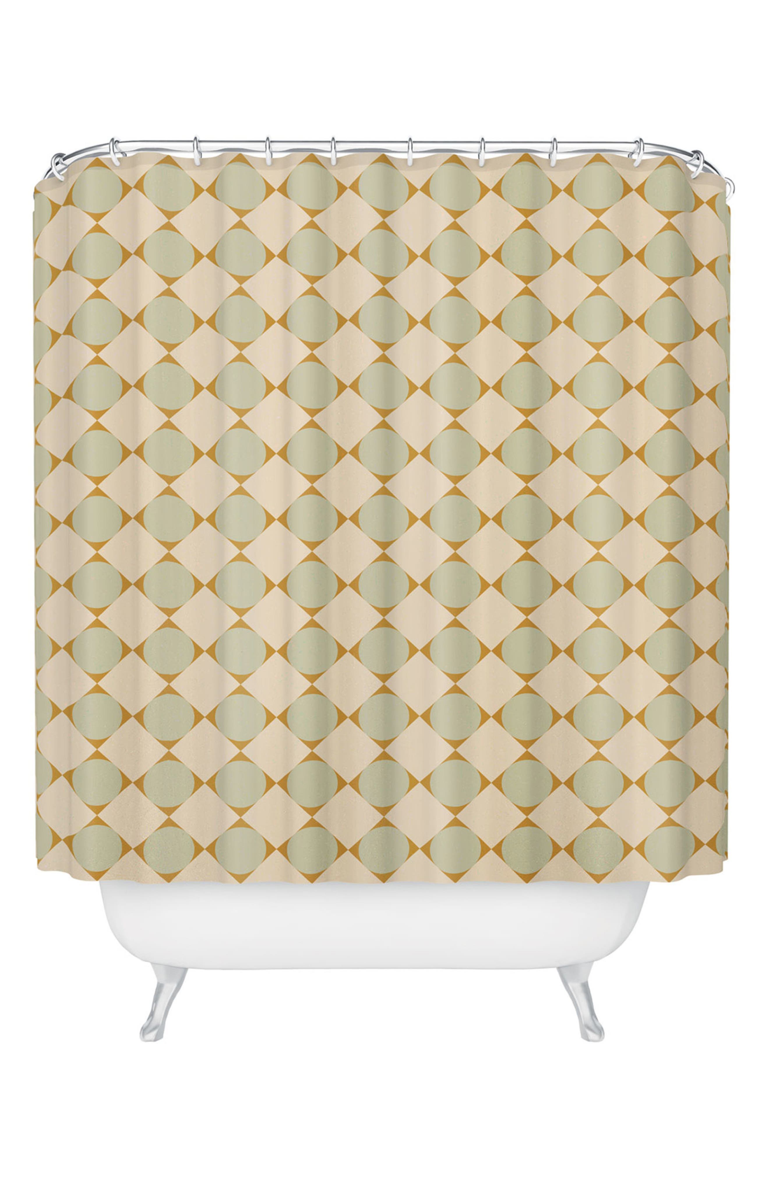 Deny Designs Retro Geometric Print Shower Curtain