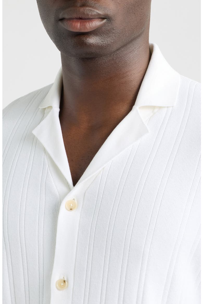 C-Neri Button Front Short Sleeve Shirt, Alternate, color, WHITE