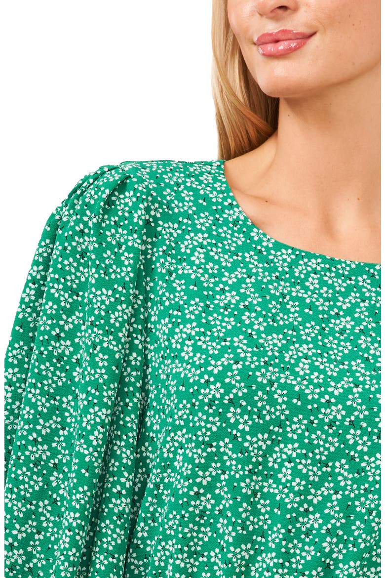 Ruffle Long Sleeve Minidress, Alternate, color, LUXE GREEN