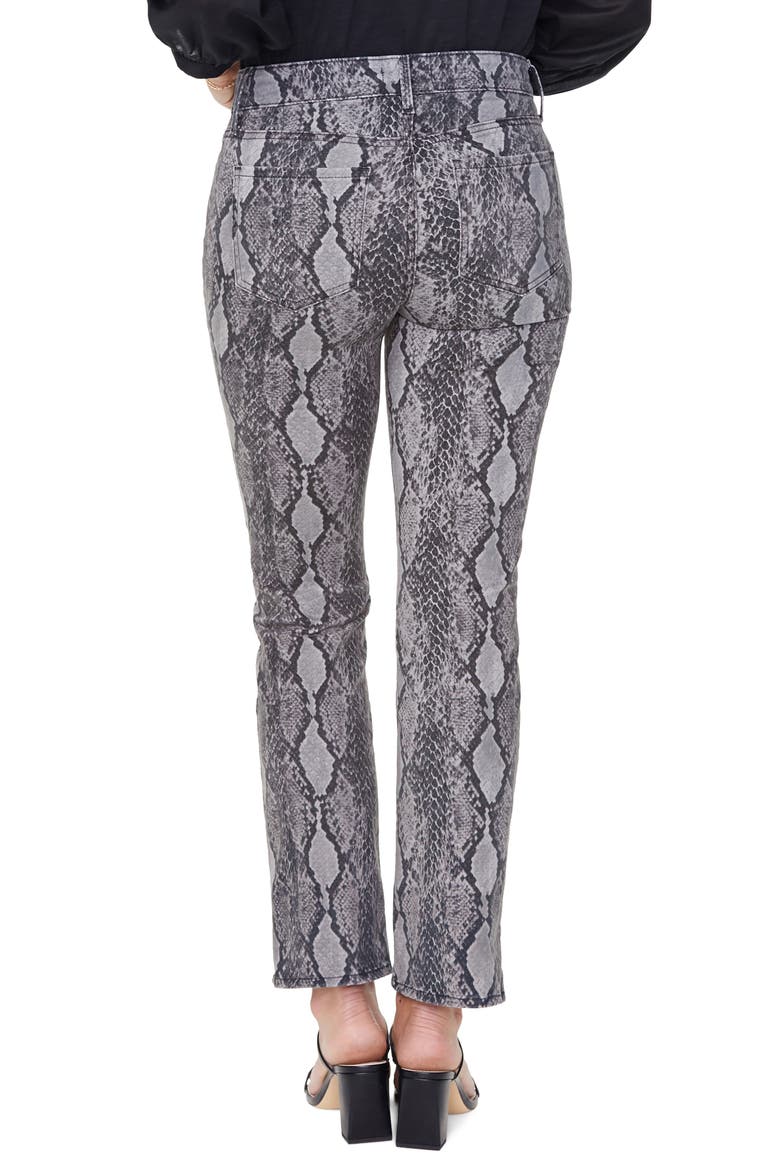 Marilyn Snake Print High Waist Button Fly Ankle Jeans, Alternate, color, DIAMONDBACK SLATE