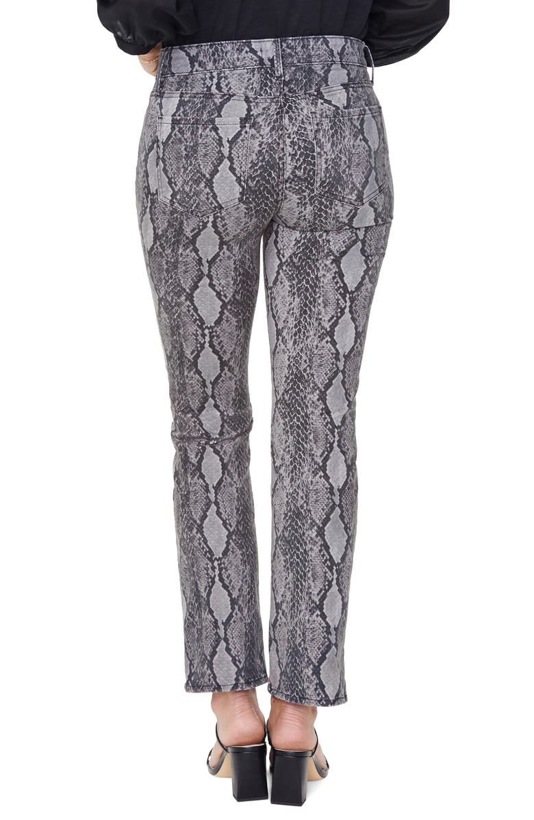 NYDJ Marilyn Snake Print High Waist Button Fly Ankle Jeans, Alternate, color, 