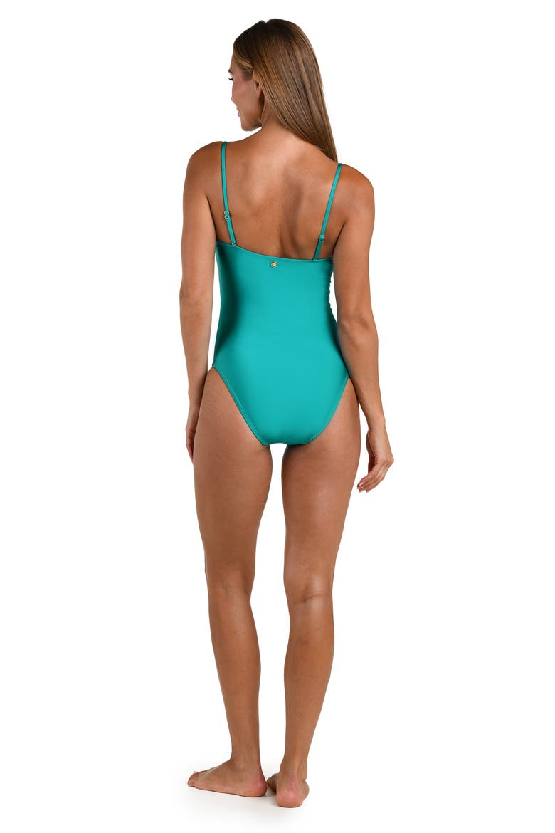 Solids Strapless One-Piece Swimsuit, Alternate, color, TURQUOISE