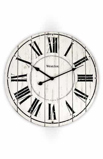 Westclox Washed Wood Wall Clock