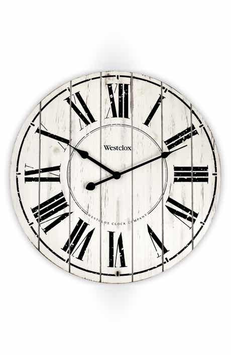 Westclox Washed Wood Wall Clock