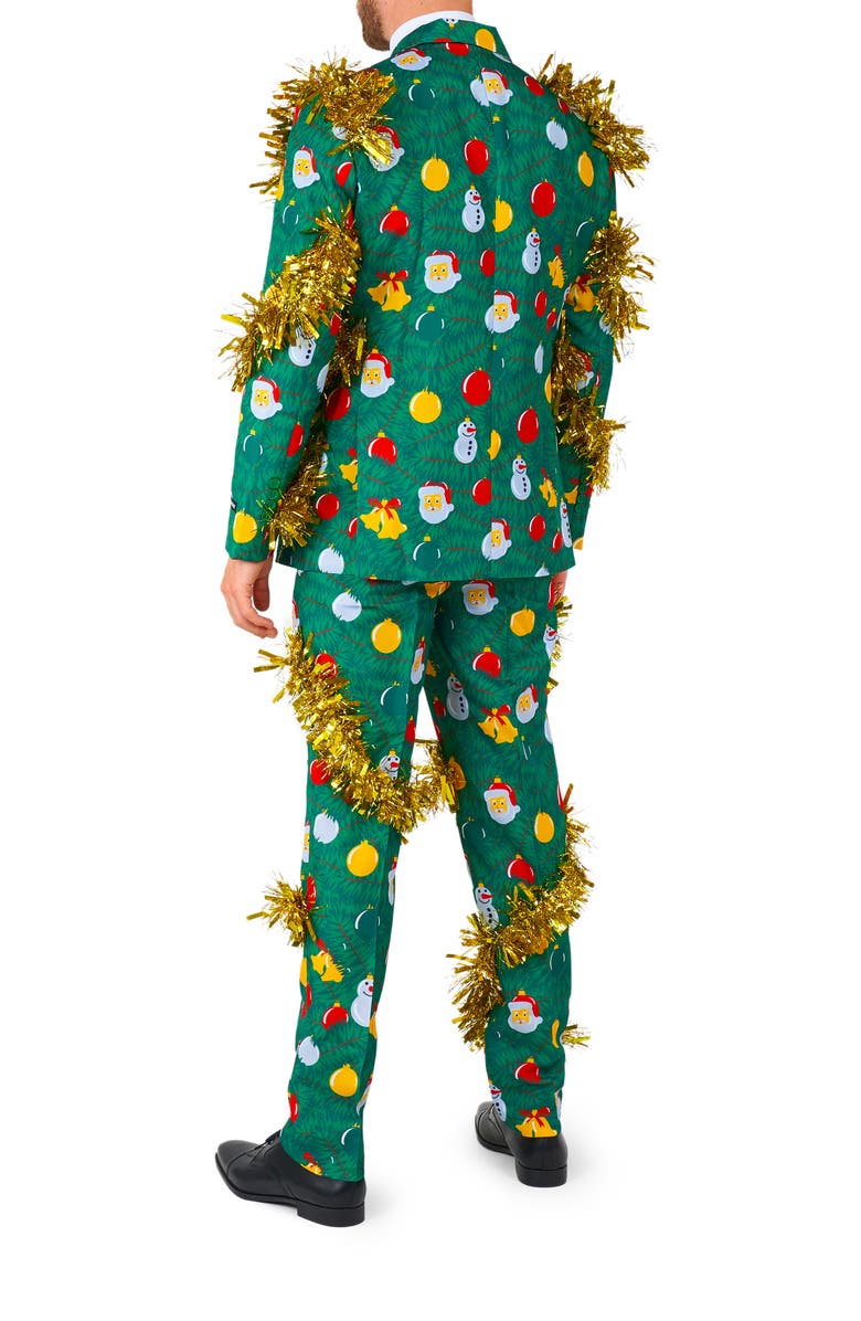 OppoSuits Christmas Tree Suit & Tie, Alternate, color, Green