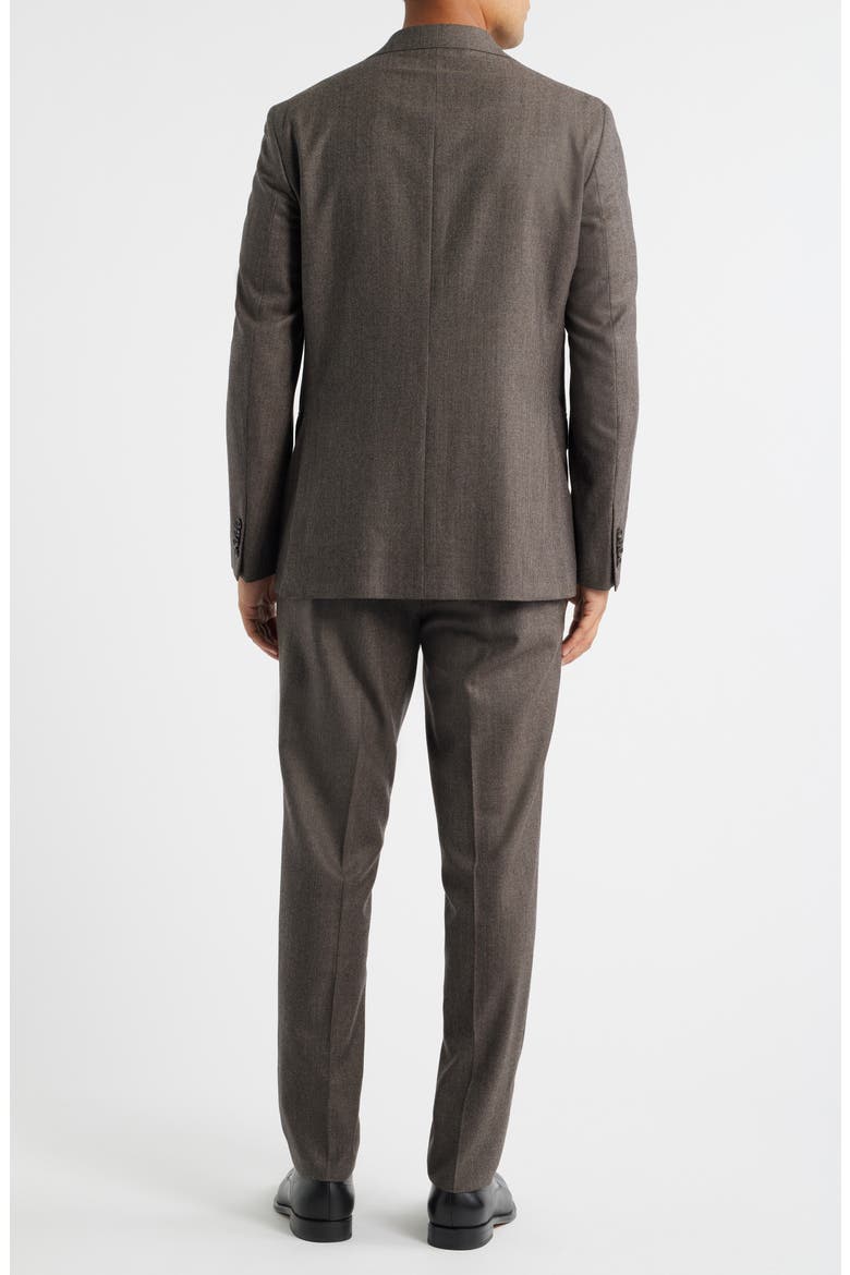 Montana Brown Houndstooth Wool & Cashmere Suit, Alternate, color, BROWN