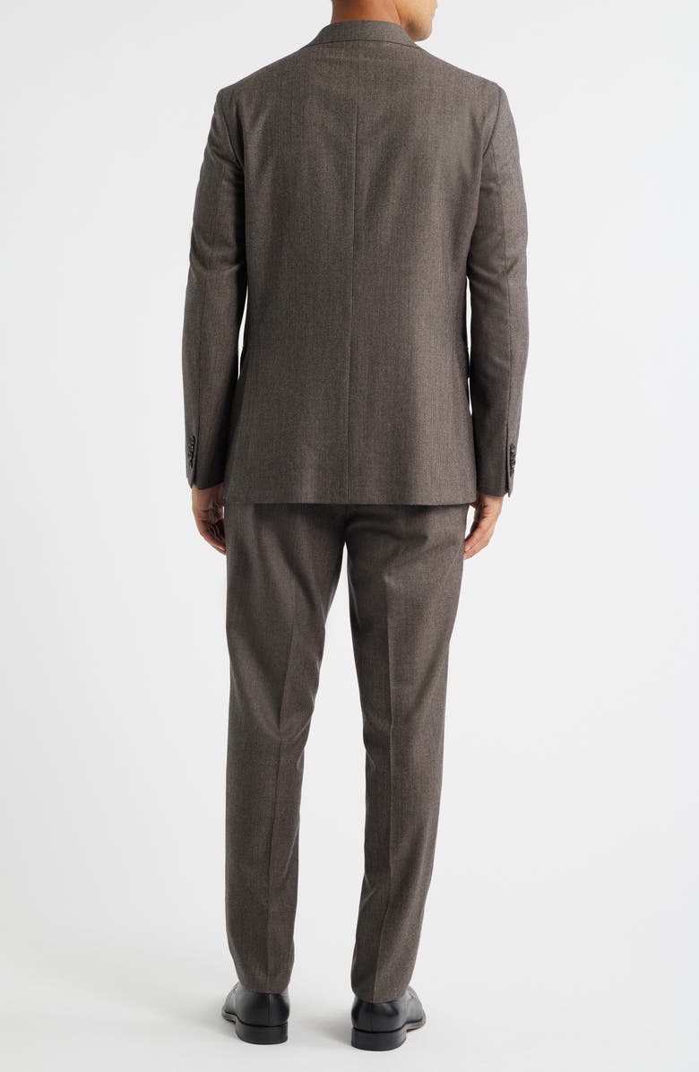 Jack Victor Montana Brown Houndstooth Wool & Cashmere Suit, Alternate, color, Brown