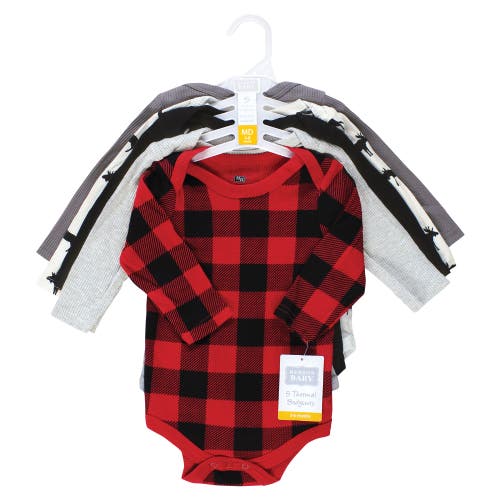 Hudson Baby Thermal Long Sleeve Bodysuits In Multi