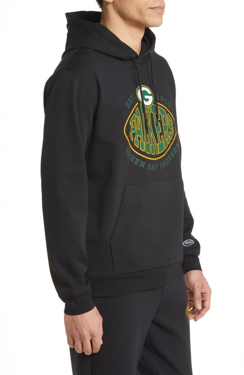 Hugo Boss Boss X Nfl Touchback Graphic Hoodie In Green Bay Packers Black