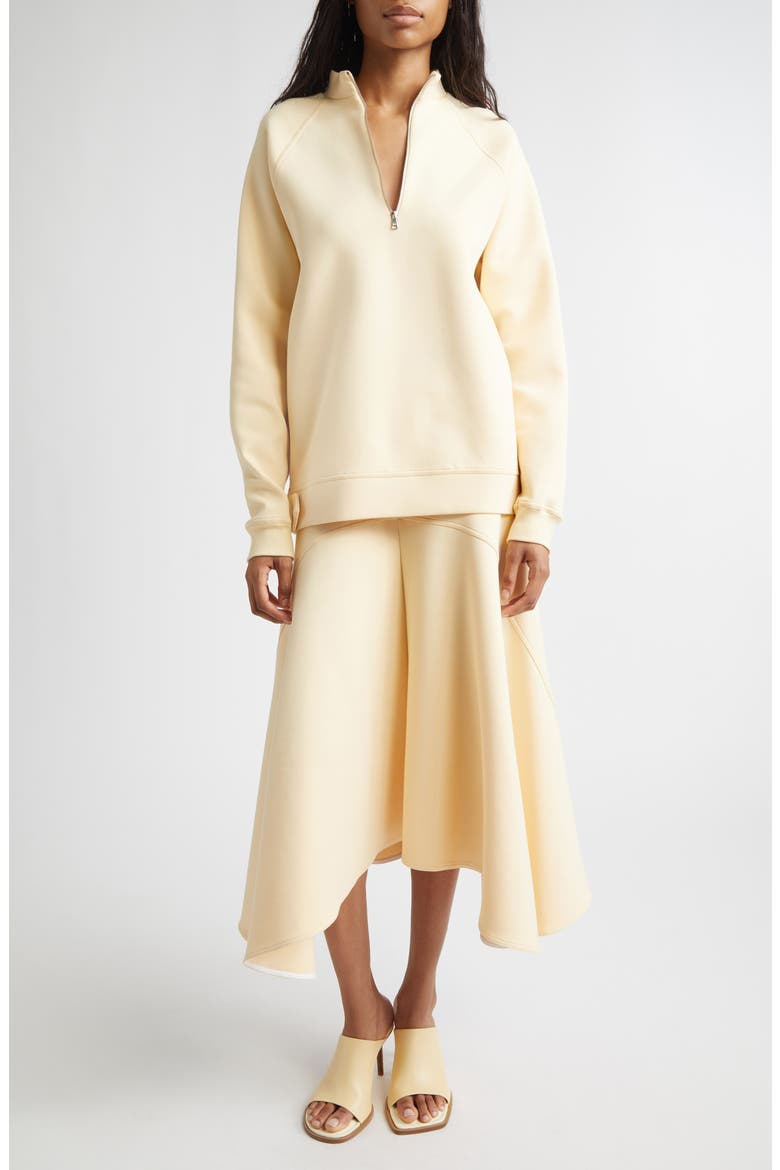 Cotton Blend Scuba Knit Skirt, Alternate, color, STRAW
