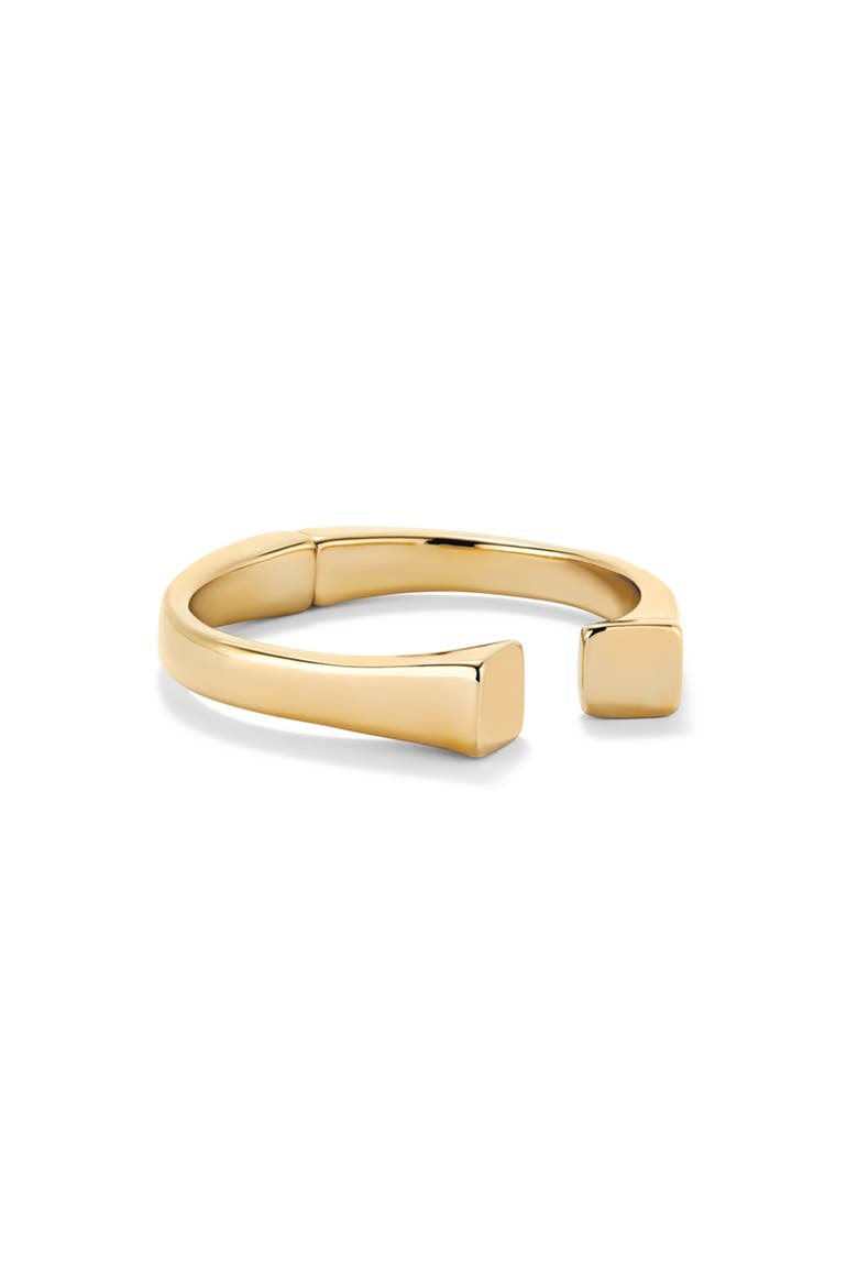 Polished Block Cuff, Alternate, color, Gold