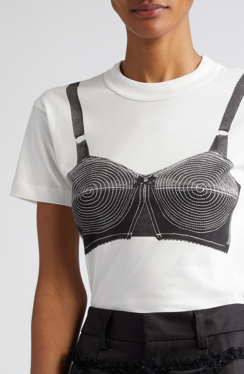 Vaquera Trompe l'Oeil Bra Cotton Graphic T-Shirt, Alternate, color,