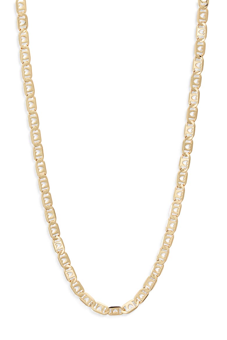 Bobbi Heart Link Chain Necklace, Main, color, HIGH POLISH GOLD