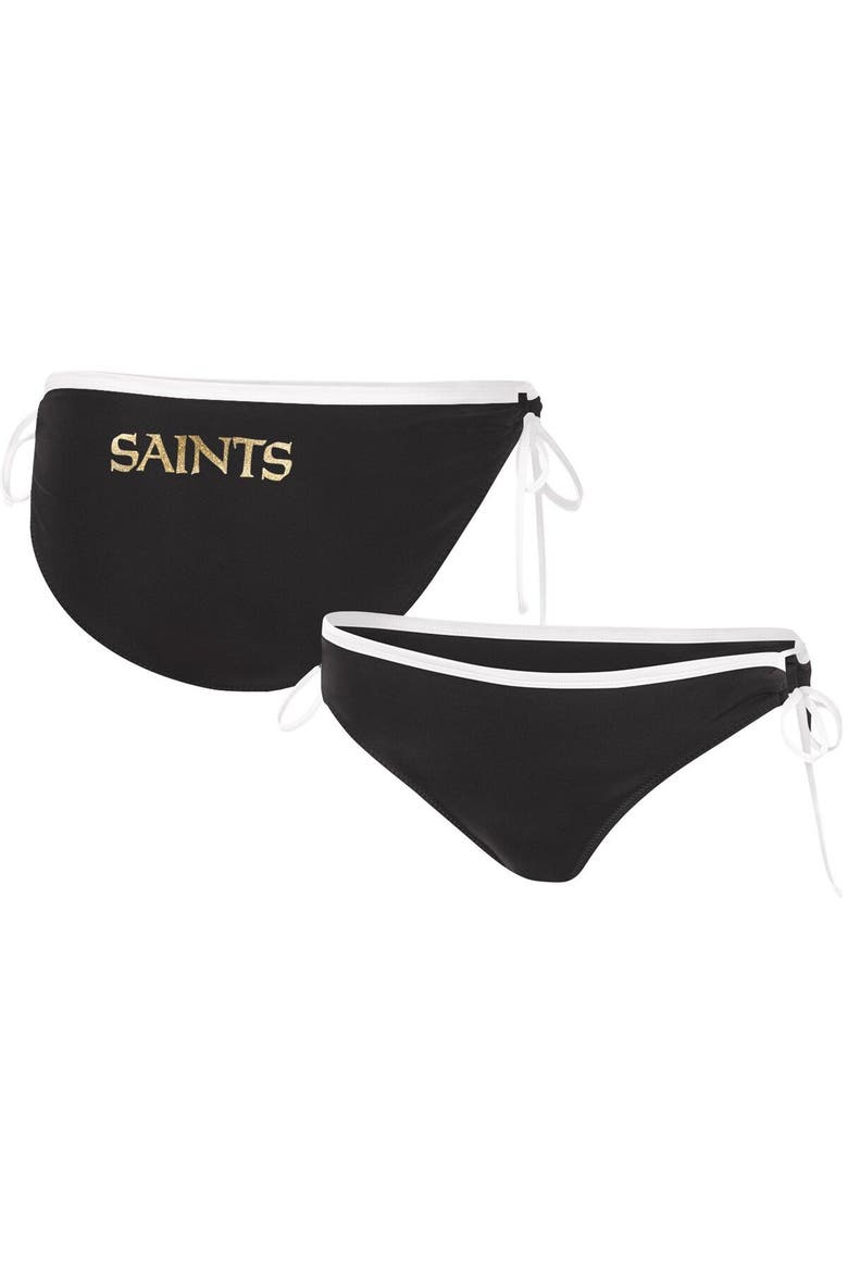 Women's G-III 4Her by Carl Banks Black New Orleans Saints Perfect Match Bikini Bottom, Main, color, Black
