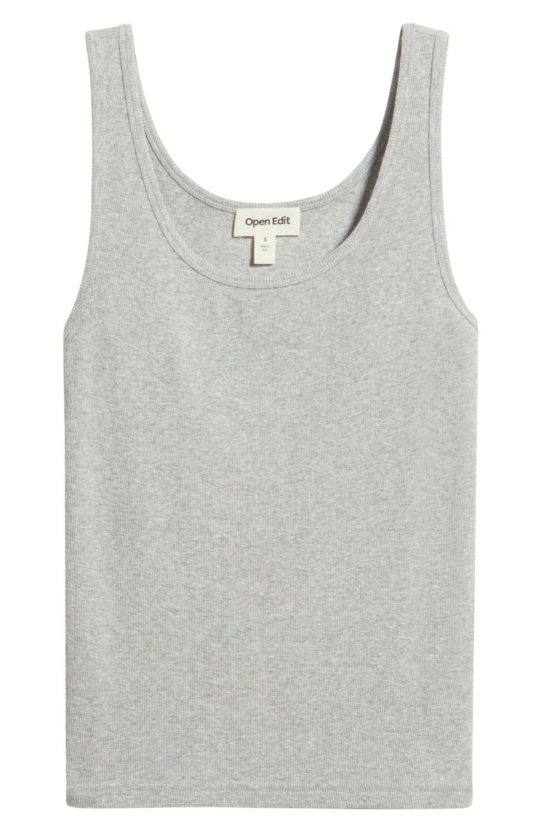 Open Edit Rib Tank, Alternate, color, Grey Heather