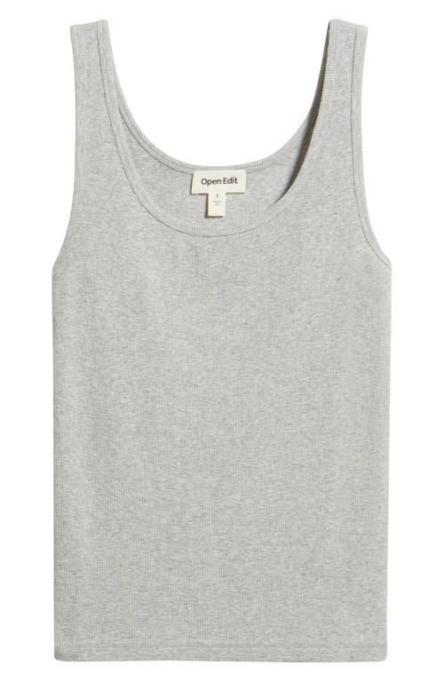Open Edit Rib Tank In Gray