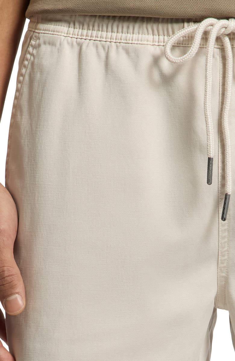 Psycho Bunny Willis Stretch Twill Drawstring Shorts, Alternate, color, Natural Linen