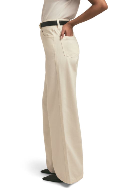 Favorite Daughter The Masha Super High Waist Wide Leg Jeans In Gardenia