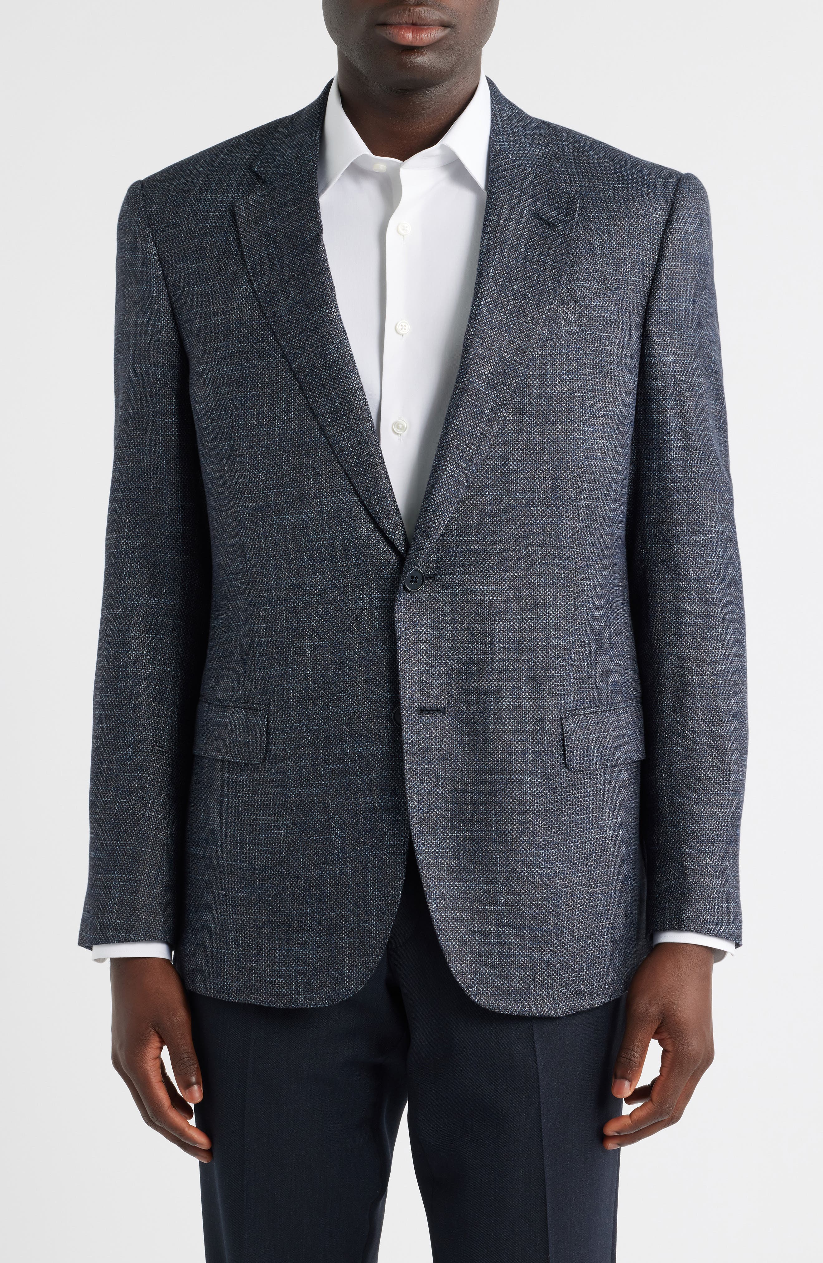 Emporio Armani G-Line Textured Blue Mélange Sport Coat