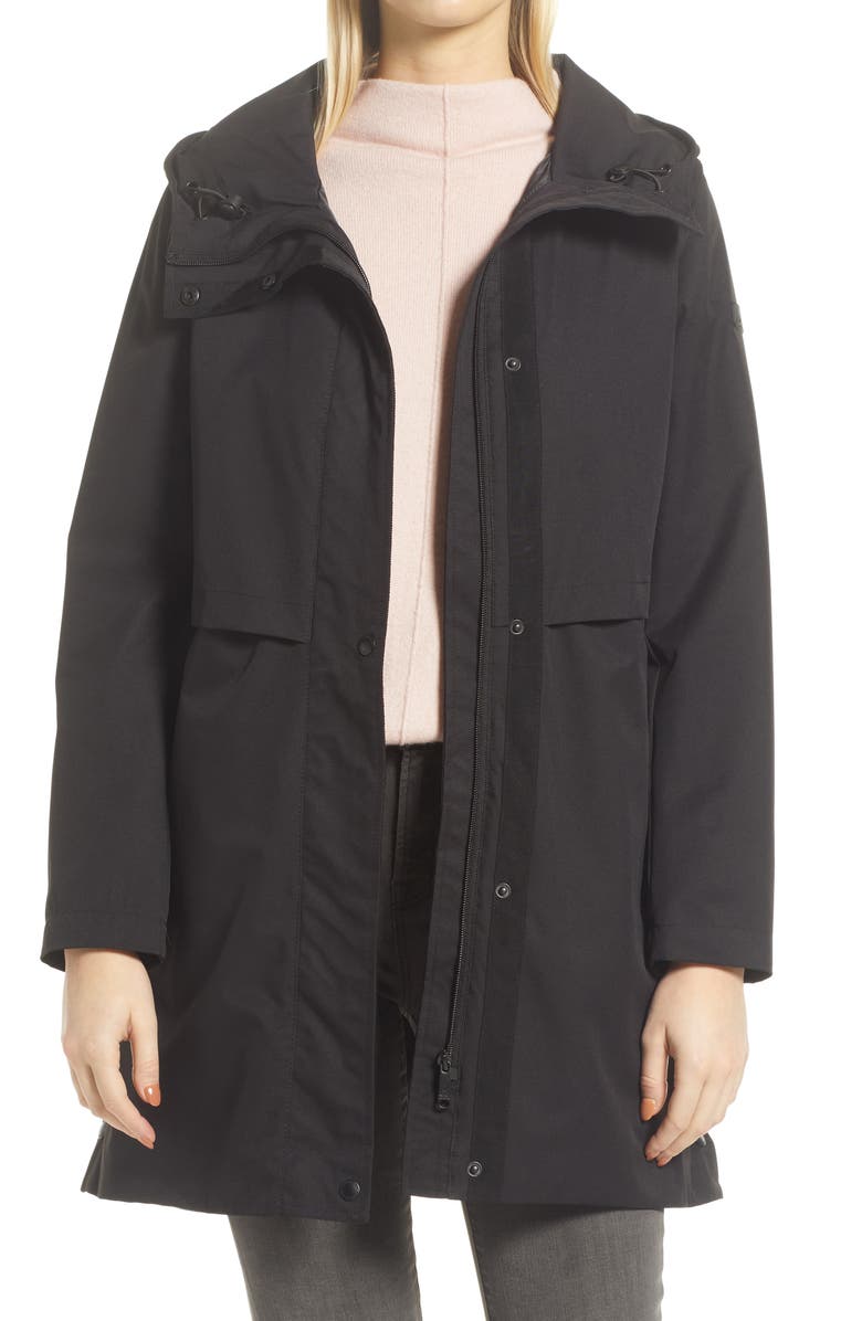 Sam Edelman Water Repellent Rain Jacket, Main, color, 
