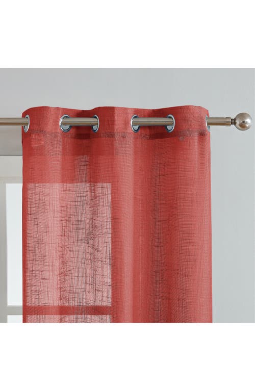 Dainty Home Set Of 2 Sheer Curtain Panels In Pink