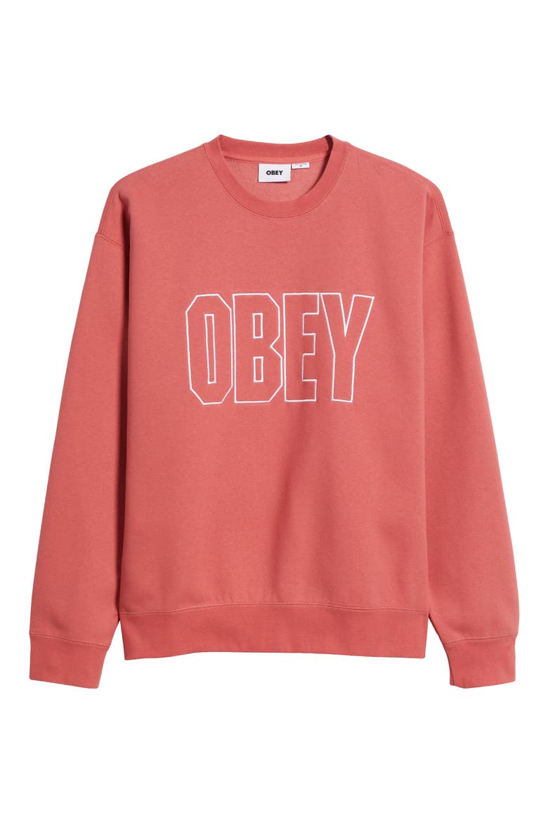 Digable Fleece Crewneck Sweatshirt, Alternate, color, MINERAL RED