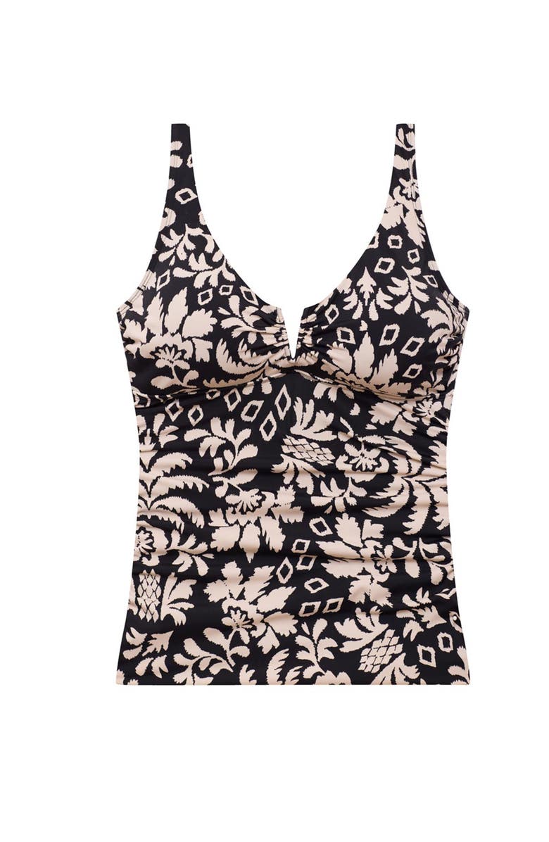 ShapeSolver Whitney V-Wire Tankini Swimsuit Top, Alternate, color, Palm Royale