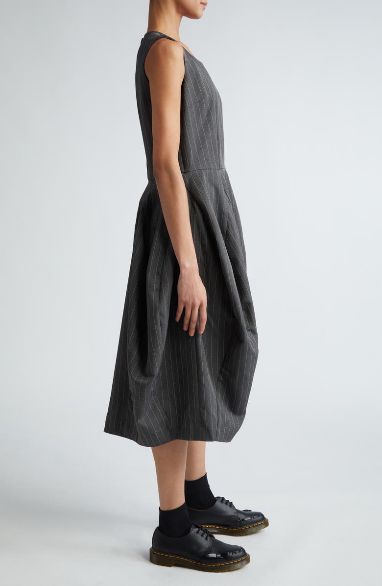 Comme des Garçons Comme des Garçons Pinstripe Sleeveless Serge Dress, Alternate, color,