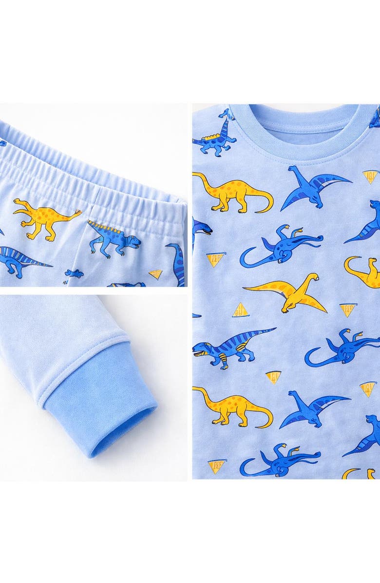 BenBen Boys 3 Pack Long Sleeve Pajamas, Alternate, color, Clear Grey