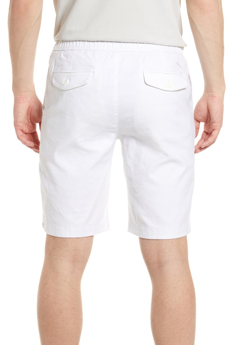 Linen in Paradise Flat Front Shorts, Alternate, color, WHITE