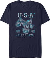 Lost Gods Men's Lost Gods USA Born and Live Free Graphic T-Shirt