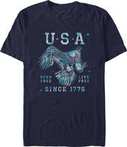 Lost Gods Men's Lost Gods USA Born and Live Free Graphic T-Shirt
