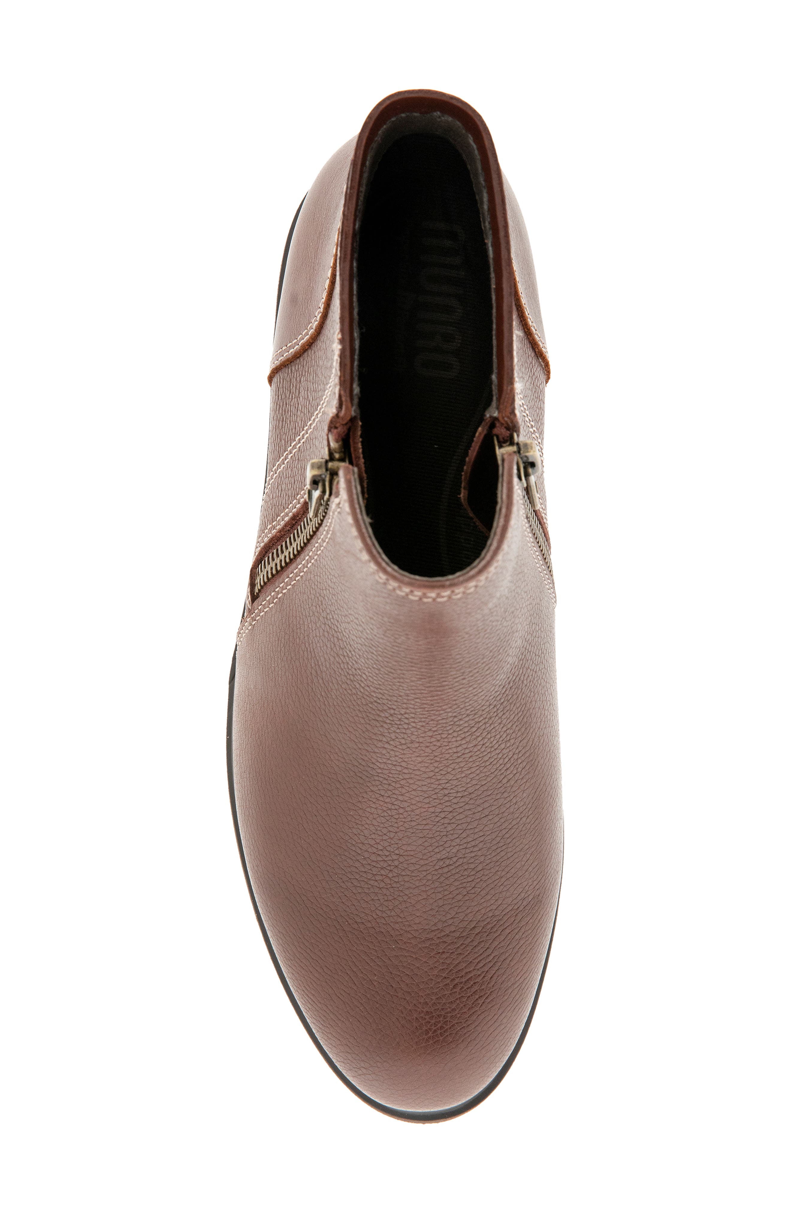 Paige Bootie, Alternate, color, DARK BROWN LEATHER