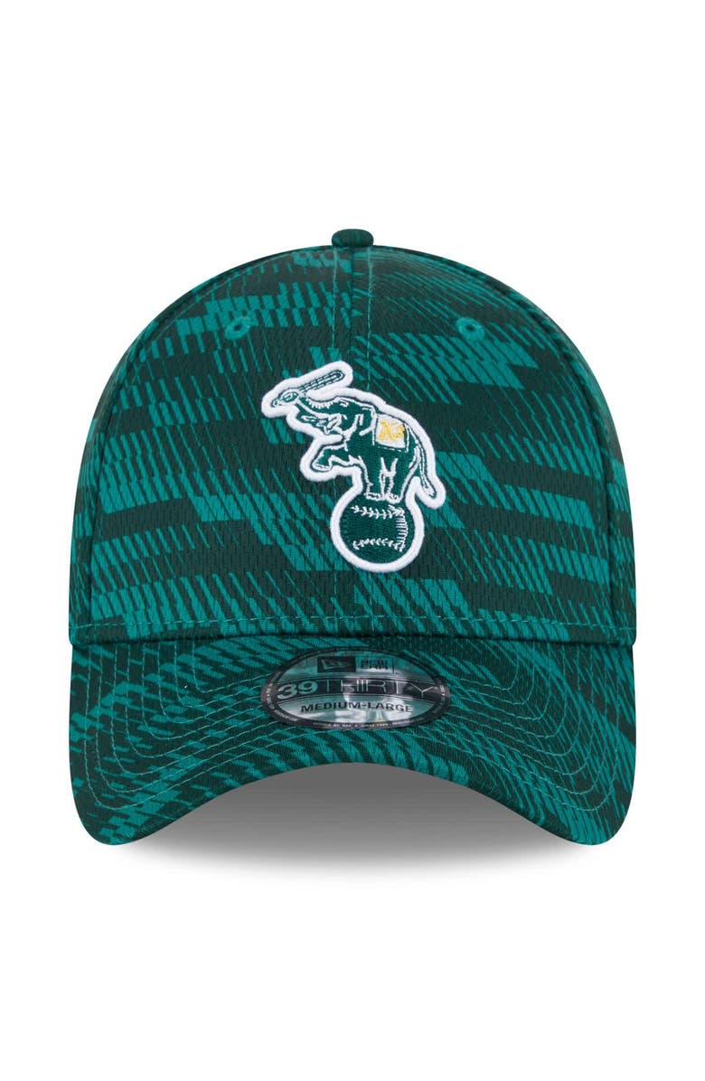 New Era Men's New Era Green Athletics 2025 MLB Clubhouse 39THIRTY Flex Hat, Alternate, color, Green