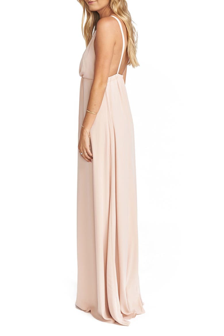 Amanda Blouson Gown, Alternate, color, DUSTY BLUSH CRISP