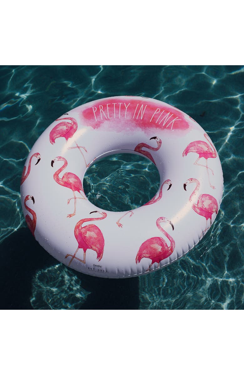 Rae Dunn Pretty In Pink 48 Inch Flamingo Inflatable Jumbo Pool Tube, Alternate, color, Pink