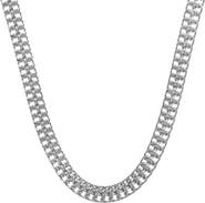 STEELTIME Men's Flat Fancy Link Chain Necklace