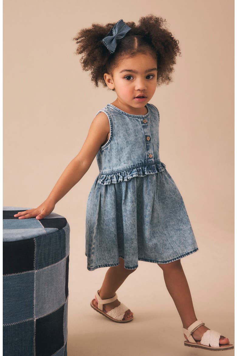denim toddler dress Kids Girls with Tutu Skirt Princess Tulle Dress Long Sleeve Casual Dress with Dot Belt 18M-6T (Blue, 4-5 Years): Clothing, Shoes & Jewelry summery feel Wear Toddler Denim Dress SHEIN
