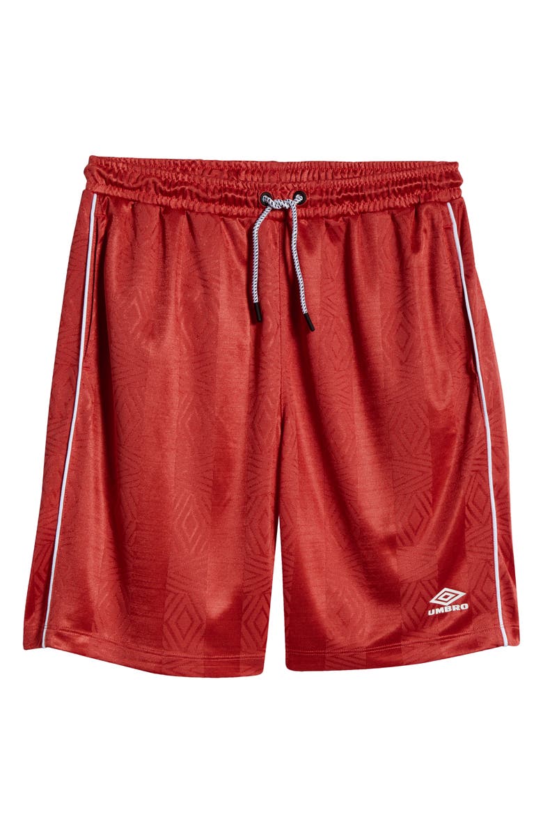 Umbro Jacquard Stripe Football Shorts, Alternate, color, Fire Whirl
