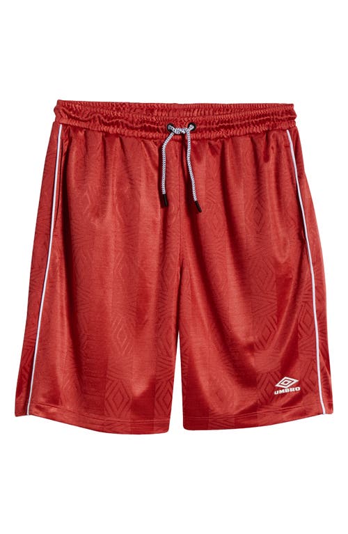 Umbro Jacquard Stripe Football Shorts In Red