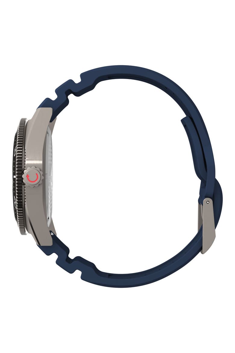 Deepwater Reef GMT Synthetic Strap Watch, 41mm, Alternate, color, BLUE