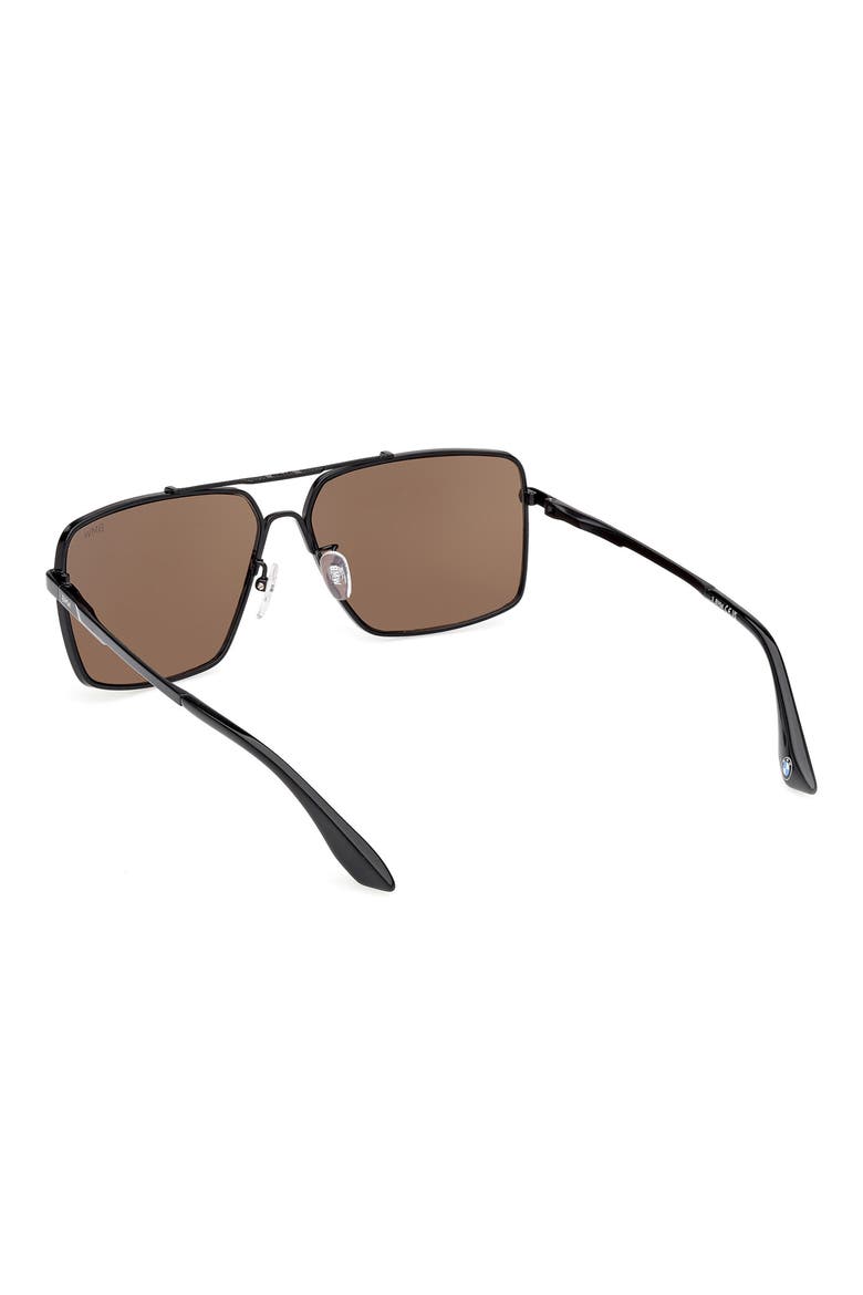 60mm Sunglasses, Alternate, color, MATTE BLACK / ROVIEX MIRROR