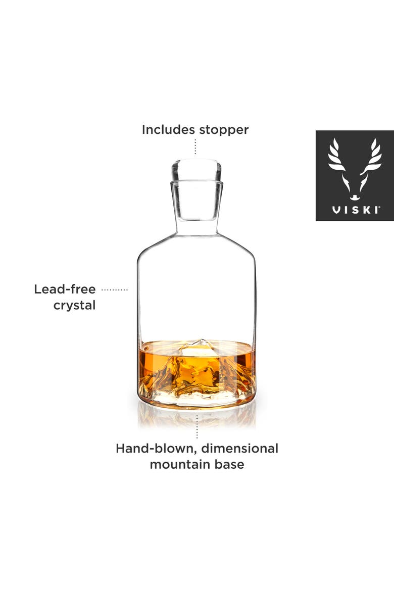 Mountain Crystal Liquor Decanter, Alternate, color, Clear