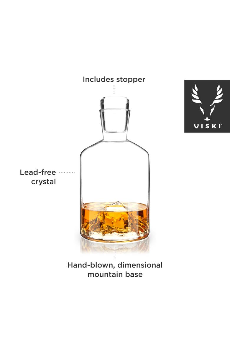 Viski Mountain Crystal Liquor Decanter, Alternate, color, Clear