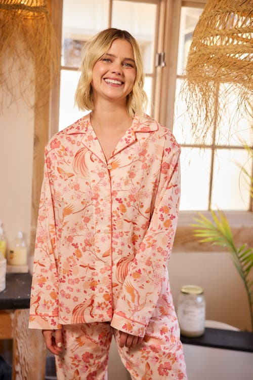 The Cat's Pajamas Voile Pajama Set In Pink