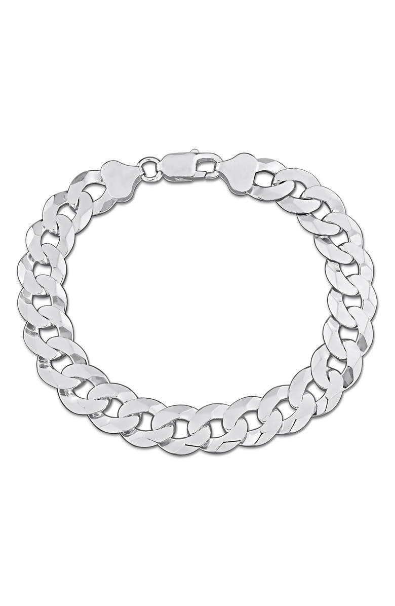 DELMAR Curb Link Bracelet, Main, color, Silver