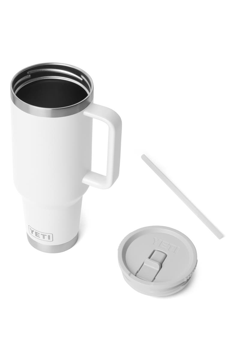 YETI Rambler 40-Ounce Travel Straw Mug, Alternate, color, White