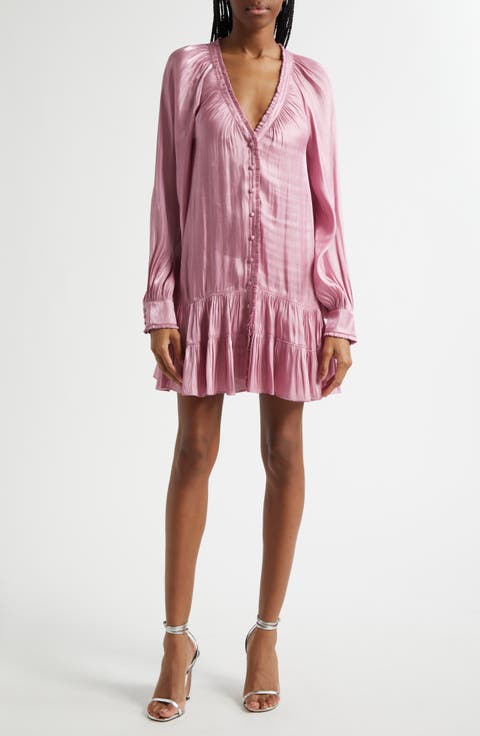 Square neck bubble sleeved dress 4392