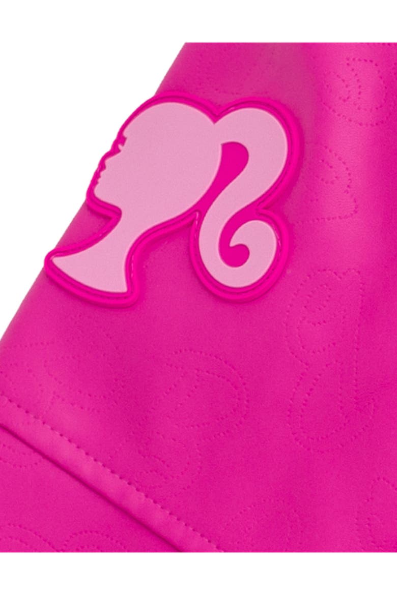 Iridescent Zip-Up Leather Jacket, Alternate, color, Iridescent Pink