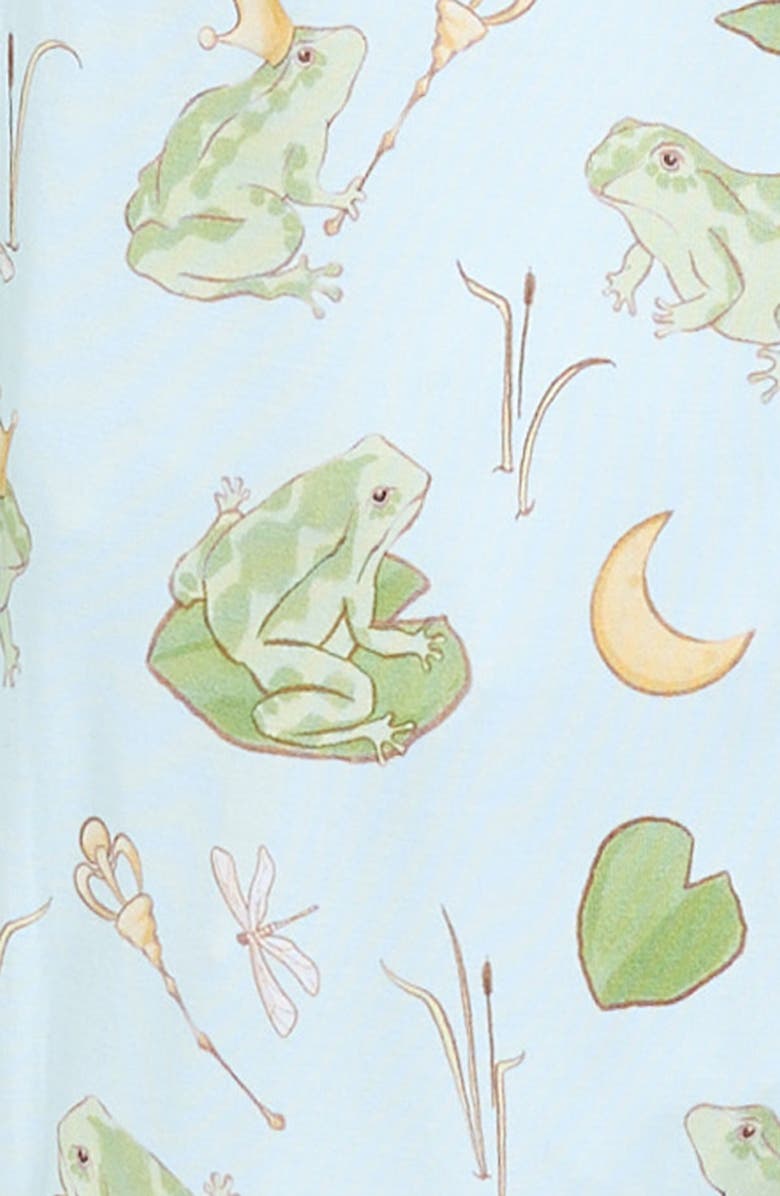 Posh Peanut Frog Prince Print Convertible Zip-Up Footie, Alternate, color, Light/ Pastel Green